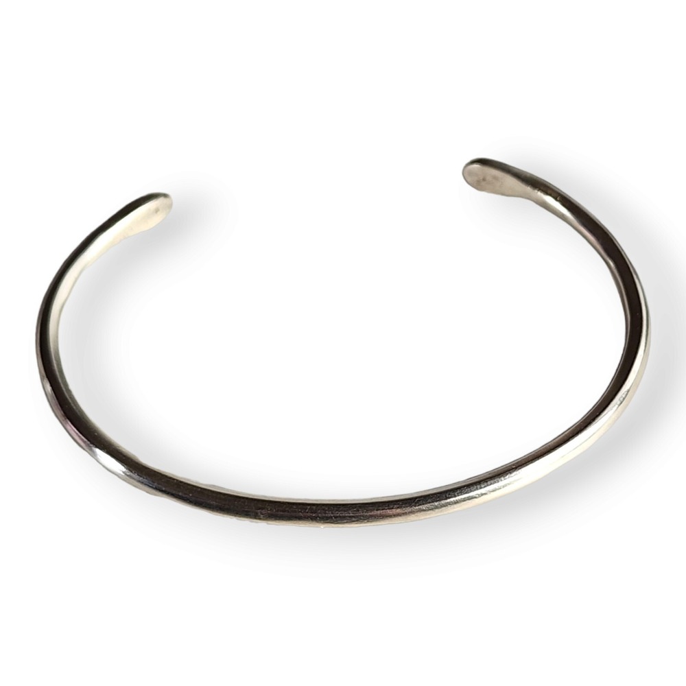 Vintage Artisan Handmade Sterling Silver 925 Large Cuff Bracelet